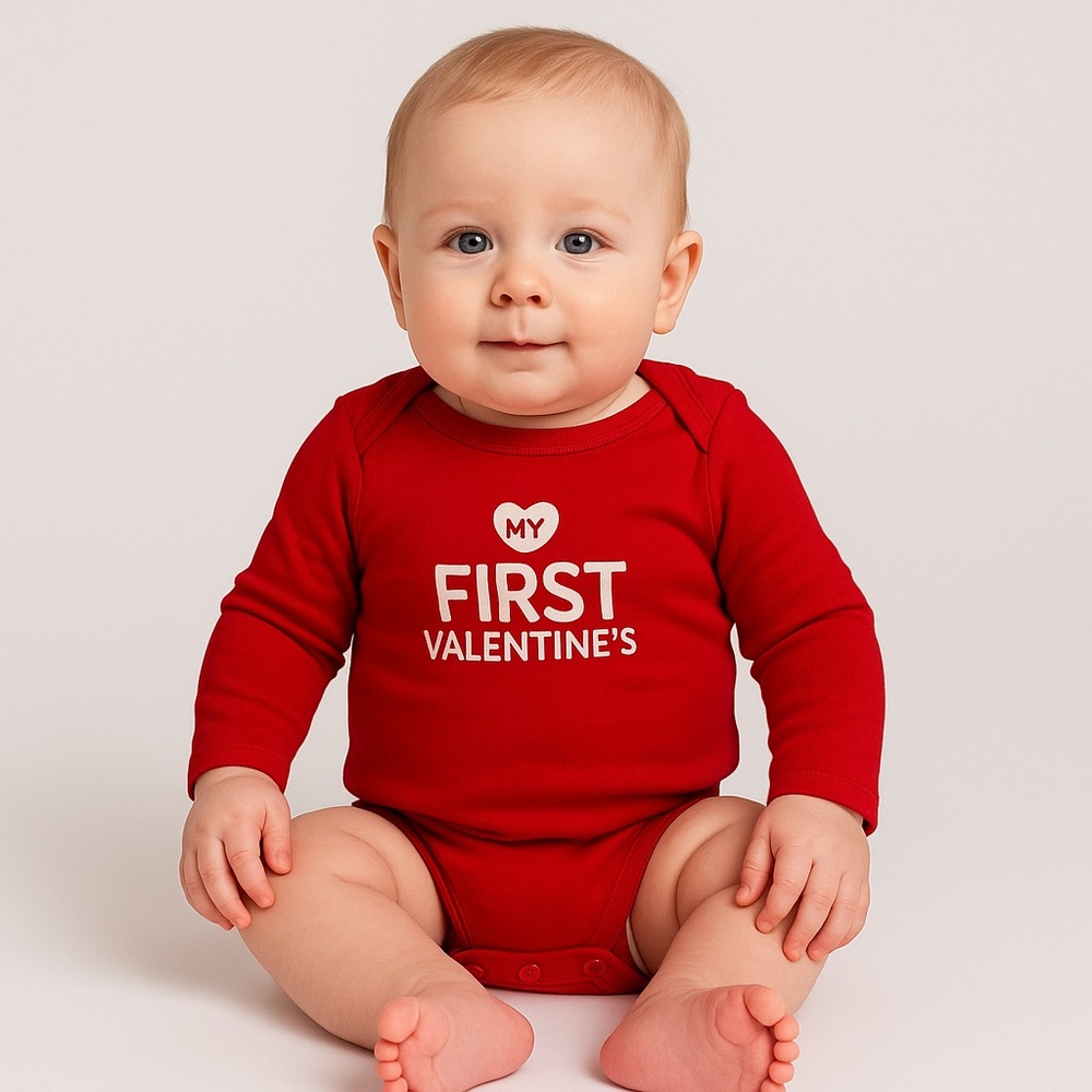 Carter’s My First Valentine’s Graphic Bodysuit Red Size 6M